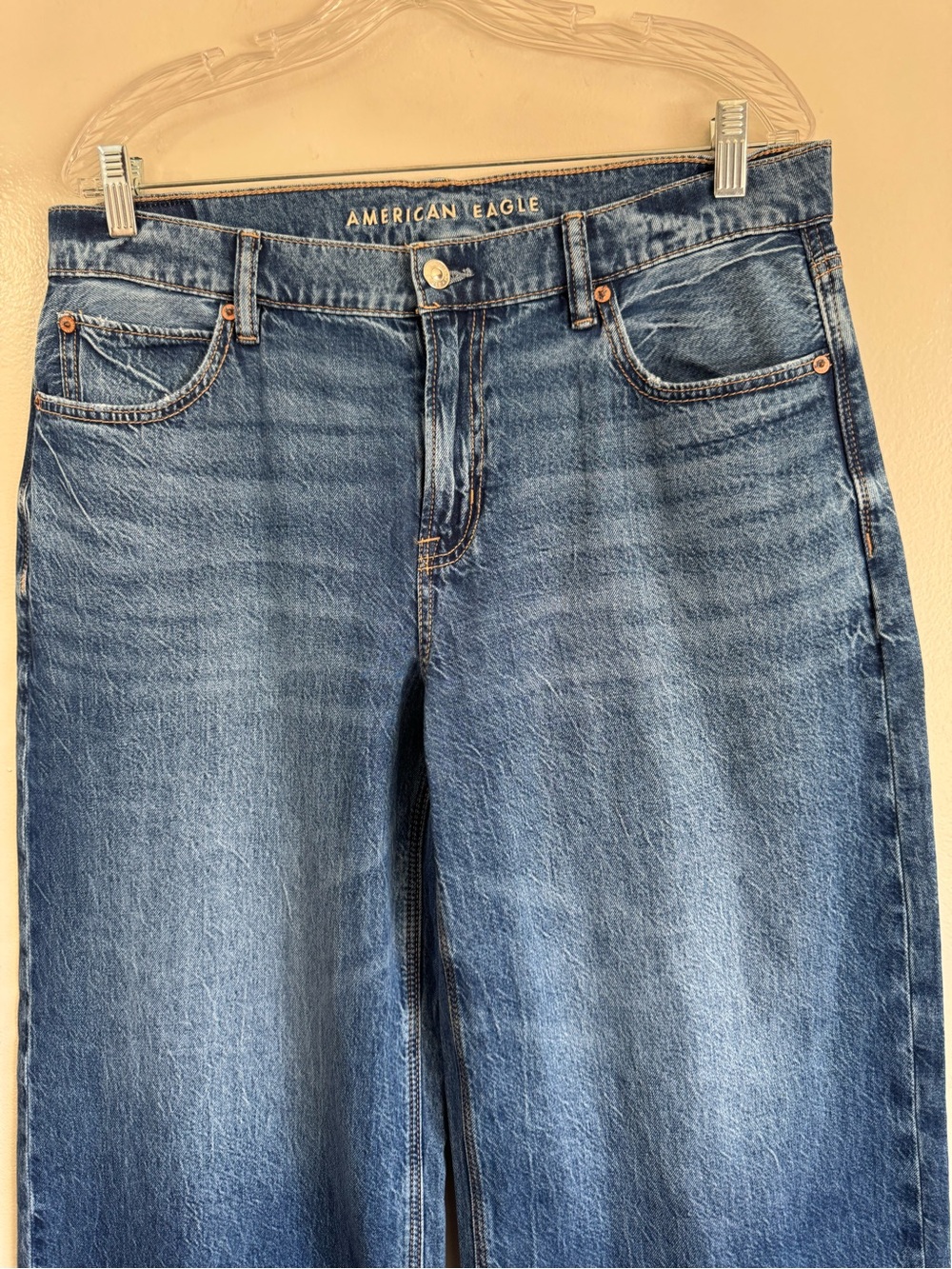 American Eagle AE Strigid Low-Rise Ultra Wide-Leg Jeans Size 10 - Picture 5 of 15